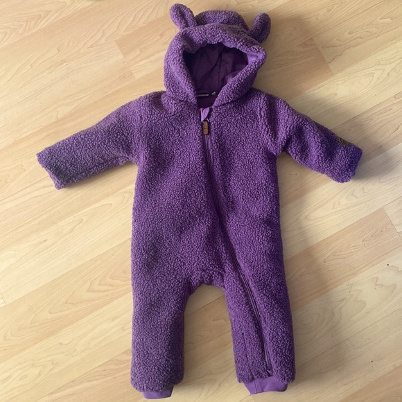 Like New Purple Fleece Winter Bunting Suit - Picture 1 of 5